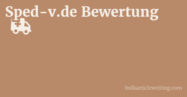 Sped-v.de Bewertung 1 by