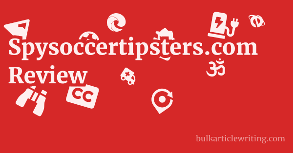 Spysoccertipsters.com Review 1 by