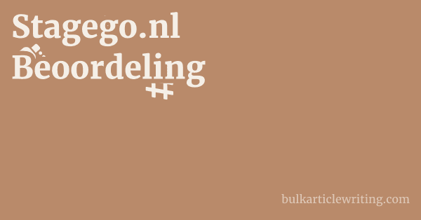 Stagego.nl Beoordeling 1 by