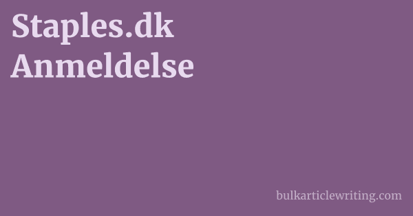 Staples.dk Anmeldelse 1 by