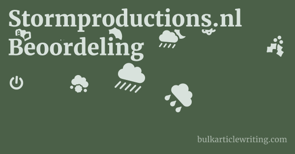Stormproductions.nl Beoordeling 1 by