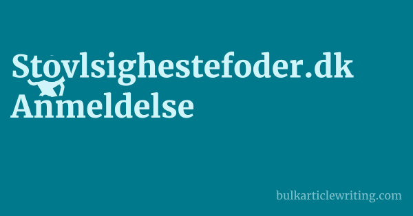 Stovlsighestefoder.dk Anmeldelse 1 by Partners
