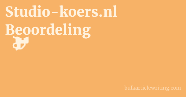 Studio-koers.nl Beoordeling 1 by