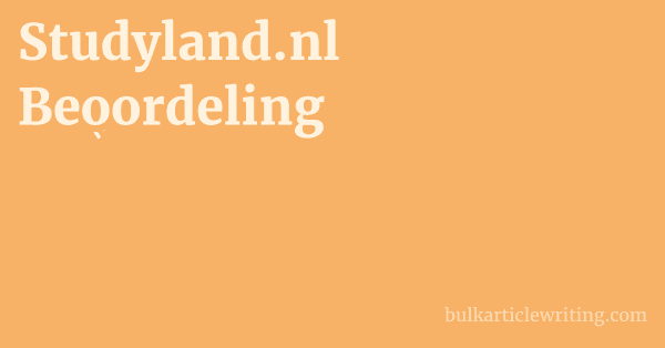 Studyland.nl Beoordeling 1 by