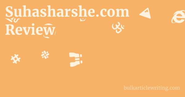 Suhasharshe.com Review 1 by