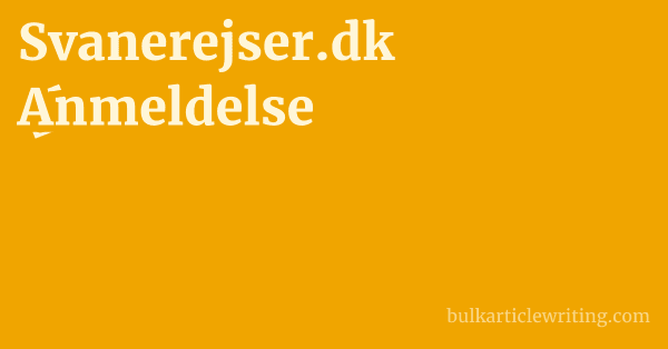 Svanerejser.dk Anmeldelse 1 by