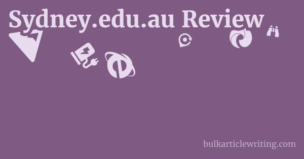 Sydney.edu.au Review 1 by Partners