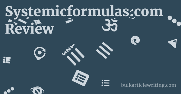 Systemicformulas.com Review 1 by Partners