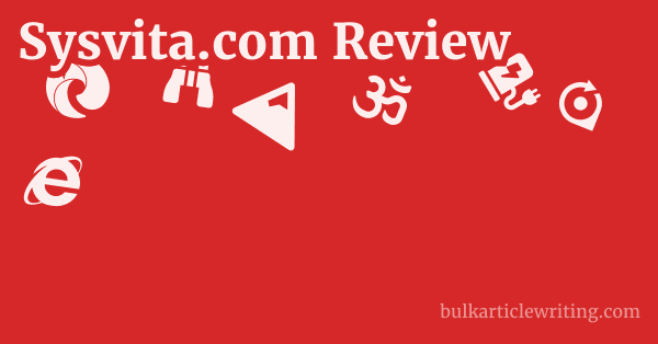 Sysvita.com Review 1 by