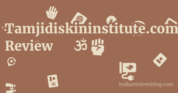 Tamjidiskininstitute.com Review 1 by