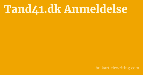 Tand41.dk Anmeldelse 1 by