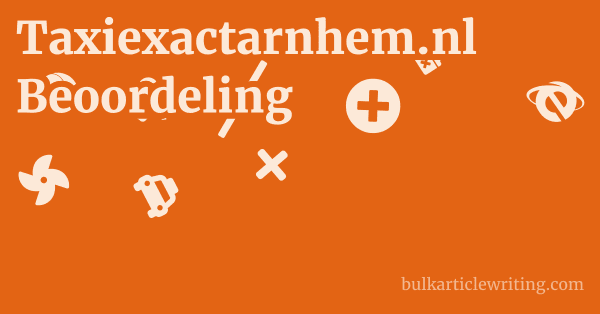 Taxiexactarnhem.nl Beoordeling 1 by