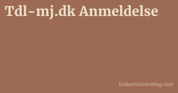 Tdl-mj.dk Anmeldelse 1 by