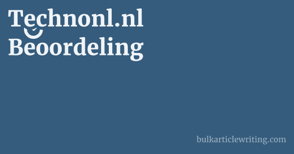 Technonl.nl Beoordeling 1 by