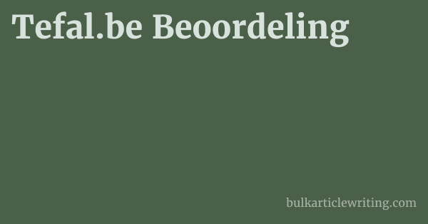 Tefal.be Beoordeling 1 by Partners