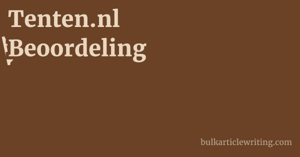 Tenten.nl Beoordeling 1 by