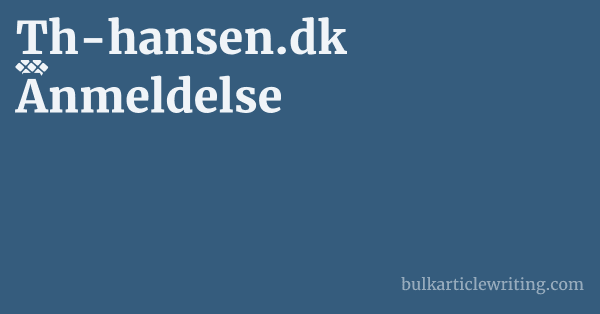 Th-hansen.dk Anmeldelse 1 by