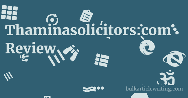 Thaminasolicitors.com Review 1 by