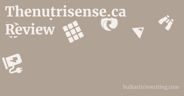 Thenutrisense.ca Review 1 by