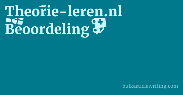 Theorie-leren.nl Beoordeling 1 by