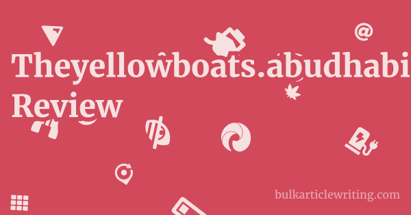 Theyellowboats.abudhabi Review 1 by