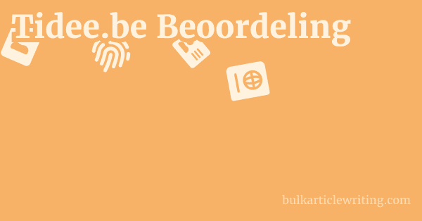 Tidee.be Beoordeling
