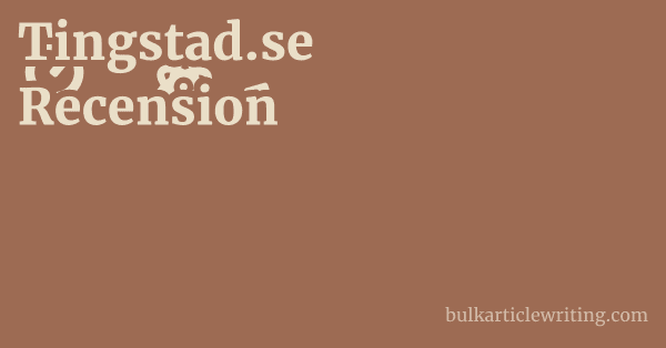 Tingstad.se Recension 1 by