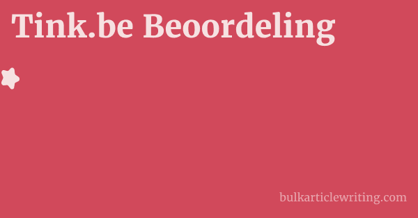 Tink.be Beoordeling 1 by Partners