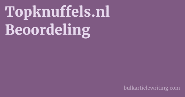 Topknuffels.nl Beoordeling 1 by
