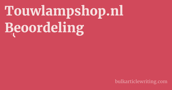 Touwlampshop.nl Beoordeling 1 by
