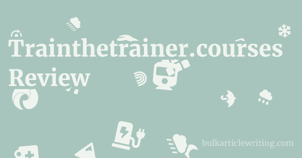 Trainthetrainer.courses Review 1 by Partners