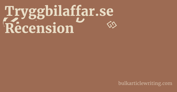 Tryggbilaffar.se Recension 1 by