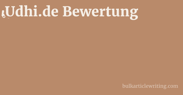 Udhi.de Bewertung 1 by