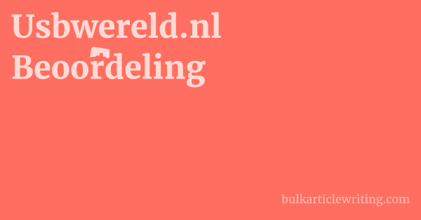 Usbwereld.nl Beoordeling 1 by