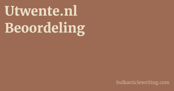 Utwente.nl Beoordeling 1 by