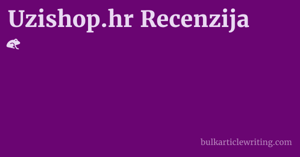 Uzishop.hr Recenzija 1 by