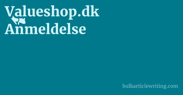 Valueshop.dk Anmeldelse 1 by