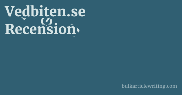 Vedbiten.se Recension 1 by