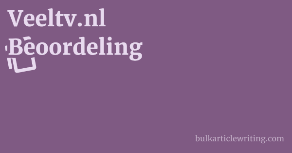 Veeltv.nl Beoordeling 1 by