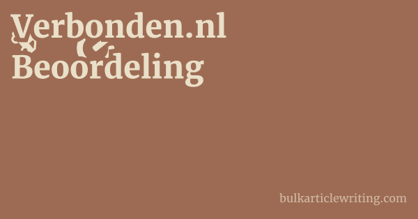 Verbonden.nl Beoordeling 1 by