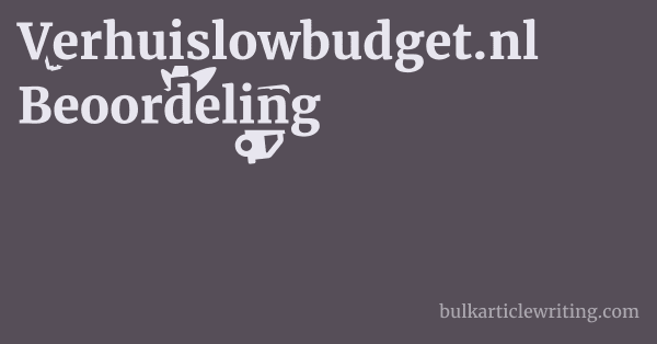 Verhuislowbudget.nl Beoordeling 1 by