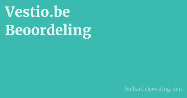 Vestio.be Beoordeling 1 by