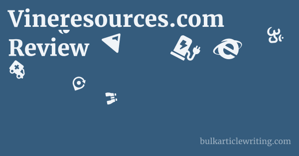 Vineresources.com Review 1 by