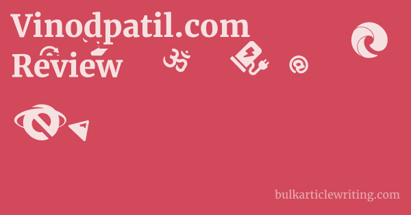 Vinodpatil.com Review 1 by