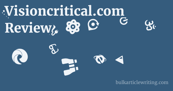 Visioncritical.com Review 1 by