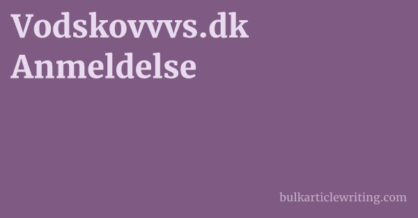 Vodskovvvs.dk Anmeldelse 1 by