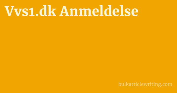 Vvs1.dk Anmeldelse 1 by