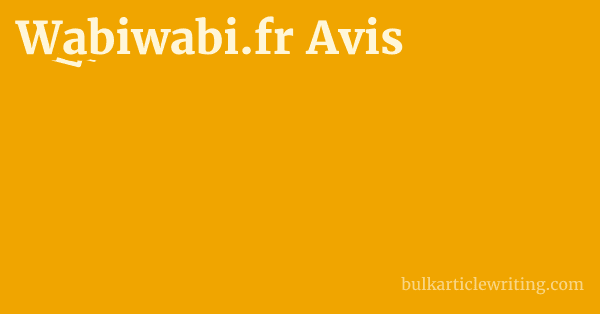 Wabiwabi.fr Avis 1 by