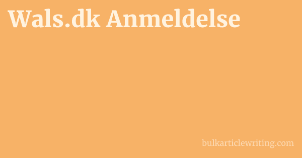 Wals.dk Anmeldelse 1 by