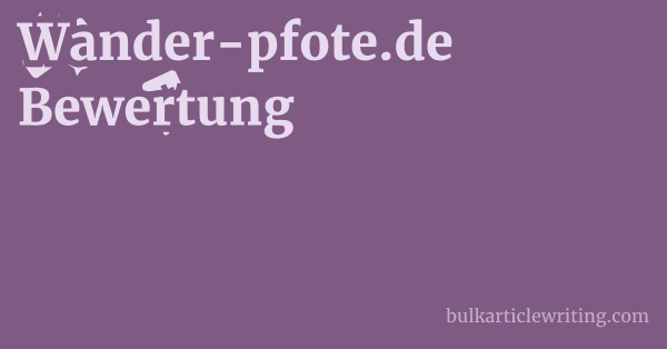 Wander-pfote.de Bewertung 1 by